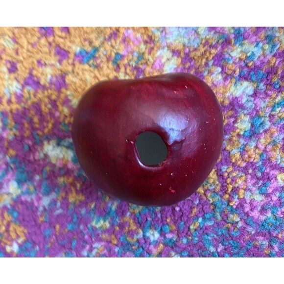 Ceramic Fruit Made in Spain Rare Pieces: Pear, Lemon,Key Lime, Peach, Apples (6) - Picture 3 of 12